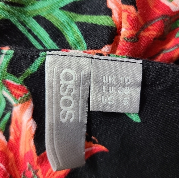 Asos Maxi Tea Dress with Open Back Detail in Floral Print  Women's Size 6 - Picture 14 of 16